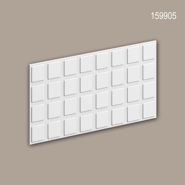 3D väggpanel Profhome 159905 Väggpanelering Akustikpanel Dekorelement i modern stil vit 80 x 40 cm