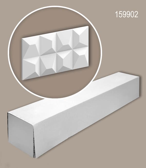 Profhome 159902-box 1 kasse 8 paneler 3D vægpanel Vægpanelering design moderne | 0,81 m2