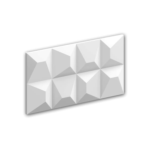 3D väggpanel Profhome 159902 Väggpanelering Akustikpanel Dekorelement i modern stil vit 45 x 22,5 cm