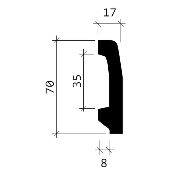 Golvlist Profhome 153106F stil modern