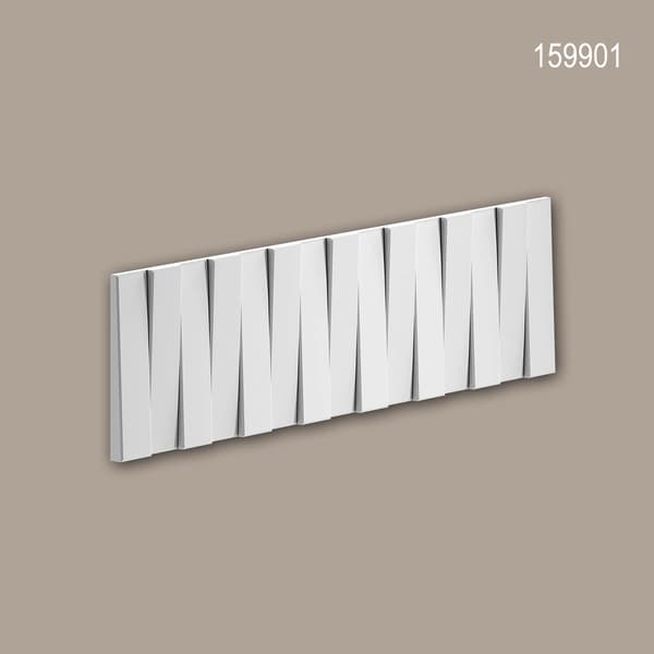 3D väggpanel Profhome 159901 Väggpanelering Akustikpanel Dekorelement i modern stil vit 96 x 24 cm