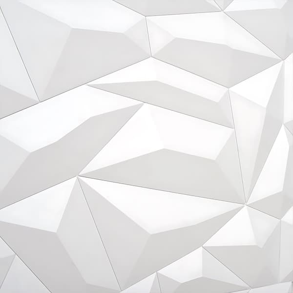 3D-väggpanel självhäftande Profhome 3D INTERLOCKING 705475 abstrakt mönster slät matt vit 2 m2