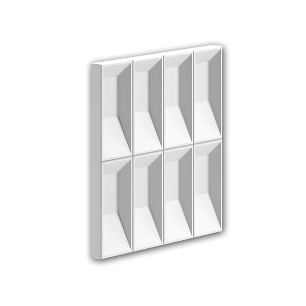 3D väggpanel Profhome 159903 Väggpanelering Akustikpanel Dekorelement i modern stil vit 41,6 x 41,6 cm