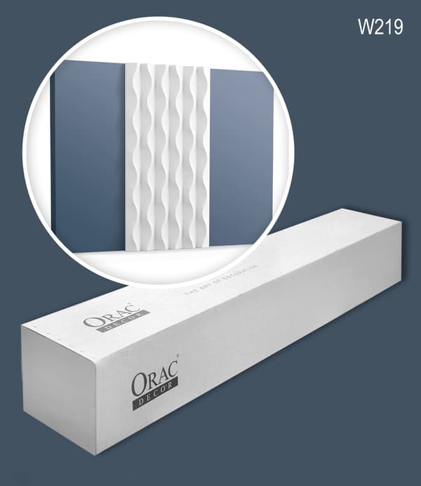Orac Decor W219-box ZEA 1 låda innehåller 7 paneler 3D väggpanel Väggpanelering i modern stil | 14 m