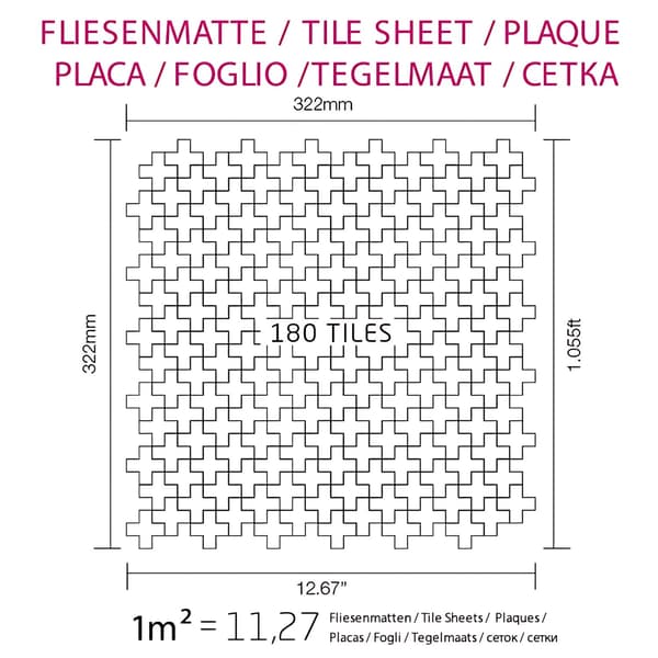 Metal mosaik Titanium ALLOY S-Linear-Ti-AM poleret grå 0,88 m2