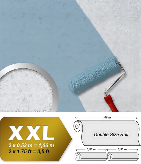 Övermålningsbar tapet textur EDEM 80300BR60 texturerad matt färg vit 26,5 m2
