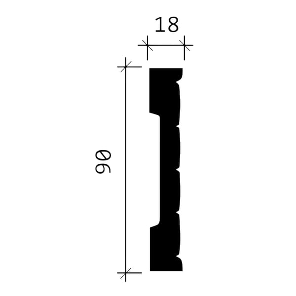 Vägglist Profhome 151316F stil modern