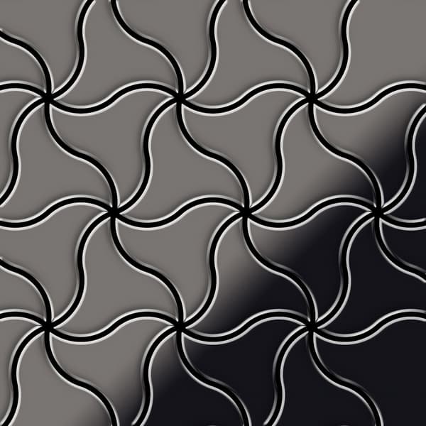 Metal mosaik Titanium ALLOY S-Infinit-CM spejl poleret grå 0,67 m2
