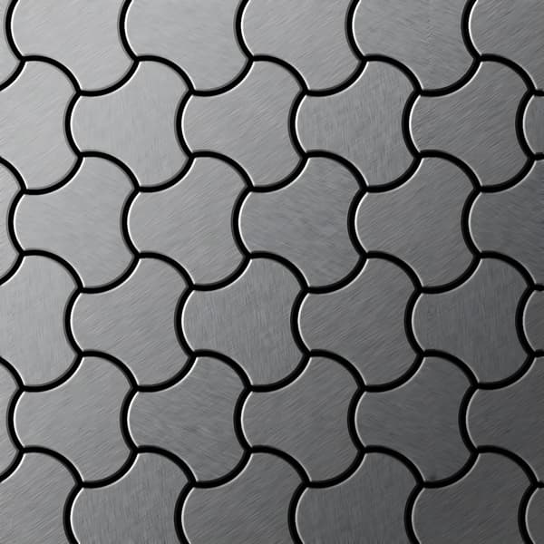 Metal mosaik Rustfrit stål ALLOY S-Linear-CM poleret grå 0,75 m2