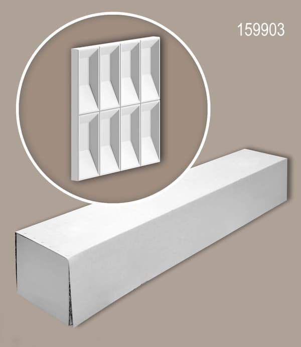 Profhome 159903-box 1 låda innehåller 4 paneler 3D väggpanel Väggpanelering i modern stil | 0,69 m2