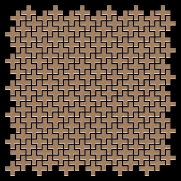 Metallmosaik titan ALLOY S-Linear-S-S-B borstad koppar 0,88 m2