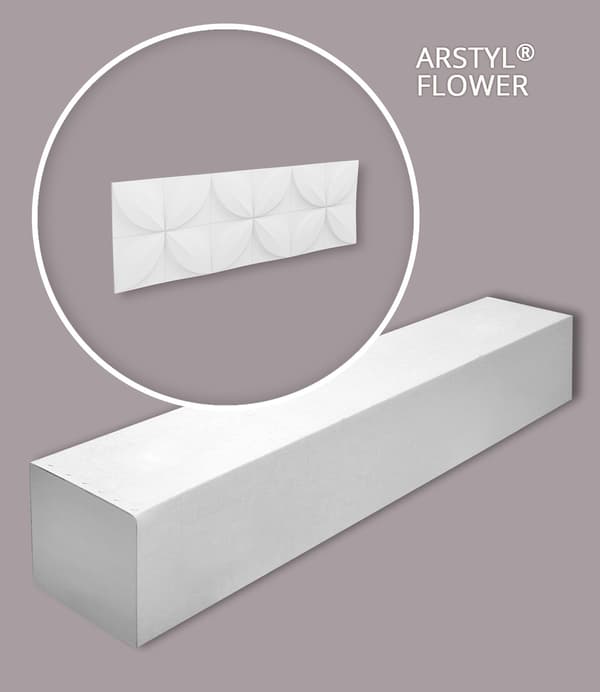 3D-väggpanel NMC ARSTYL FLOWER-box 1 låda innehåller 5 paneler