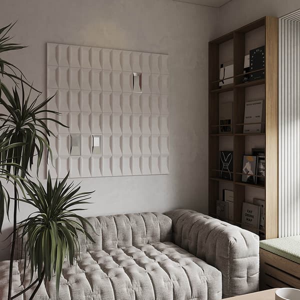 Profhome 159903-box 1 låda innehåller 4 paneler 3D väggpanel Väggpanelering i modern stil | 0,69 m2