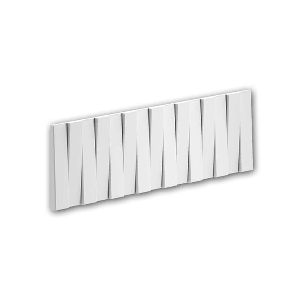 3D väggpanel Profhome 159901 Väggpanelering Akustikpanel Dekorelement i modern stil vit 96 x 24 cm