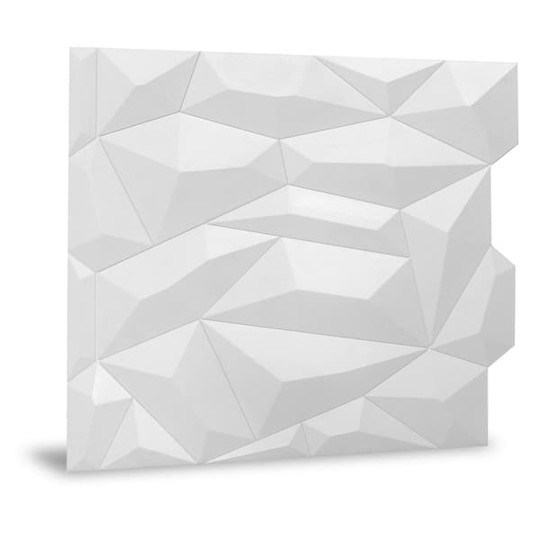 3d seinäpaneeli itsekiinnittyvä Profhome 3D INTERLOCKING 705475 abstrakti kuvio sileä matta valkoinen 2 m2