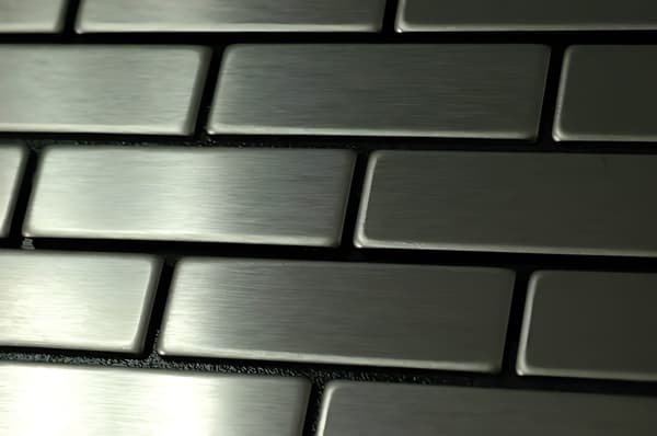 Metal mosaik Rustfrit stål ALLOY S-Kink-Ti-SB poleret grå 0,88 m2