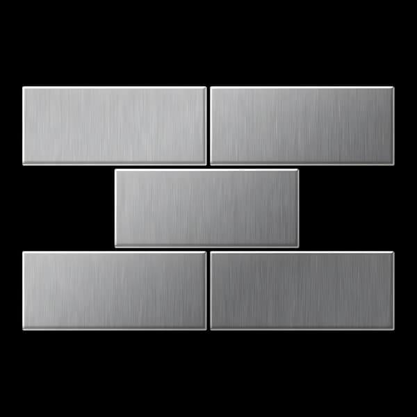 Metal mosaik Rustfrit stål ALLOY S-Kismet-CM poleret grå 0,58 m2