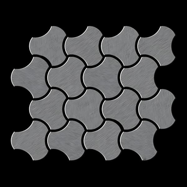 Metal mosaik Rustfrit stål ALLOY S-Linear-CM poleret grå 0,75 m2