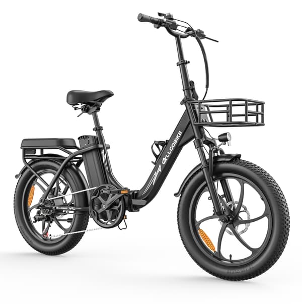 ALLGOBIKE AC20 Foldbar Elcykel 20\", 48V 20Ah Batteri, PAS 80 km Rækkevidde, Sort