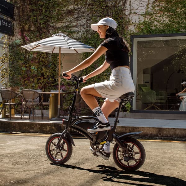 DYU D3S 14\" Mini Sammenklappelig El-cykel, 36V 10Ah, Sort