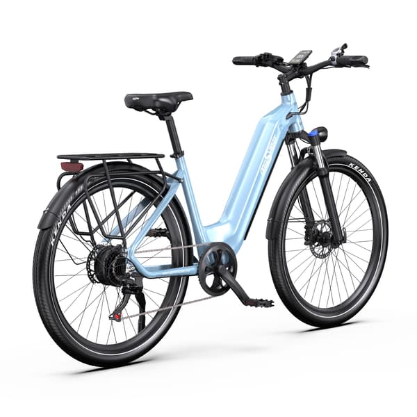 Elcykel OneSport OT 05, 27,5", support-app, Lyseblå