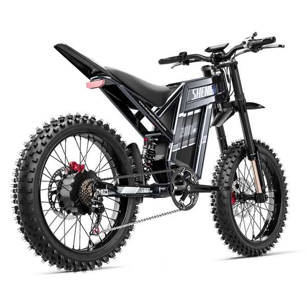 Elektrisk terrängcykel Shengmilo S900Pro, 60V 35Ah, 3000W Fullfjädring, Grå