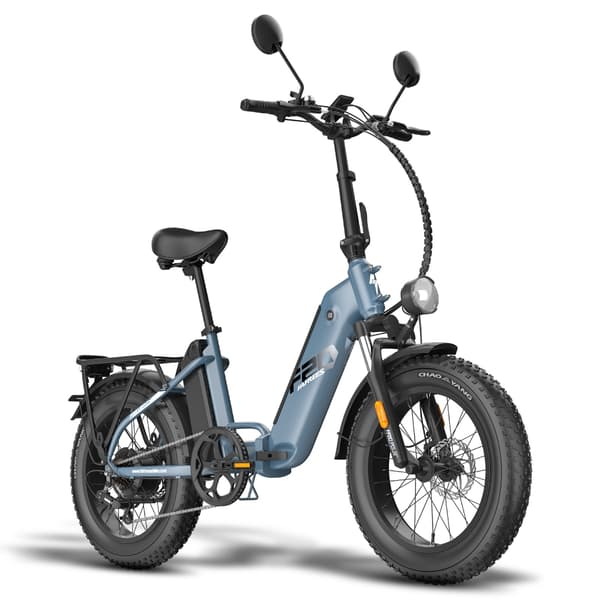 Vikbar Elcykel FAFREES FF20 Polar, EU-typgodkänd, Dubbla Batterier, Blå