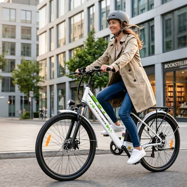 Elcykel Witambike C26, 250W 26\" 80km Räckvidd, Vit