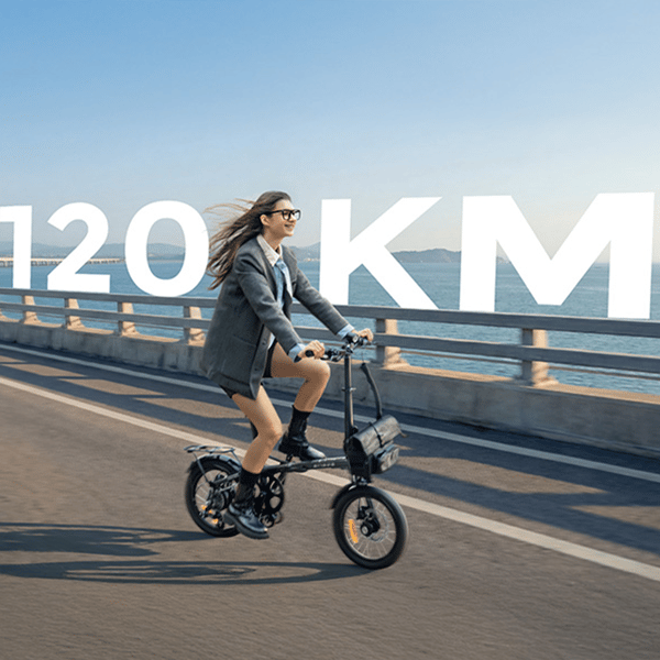 ENGWE ZIP Lättvikts Hopfällbar Elcykel 16\", 250W, Momentsensor, Grå