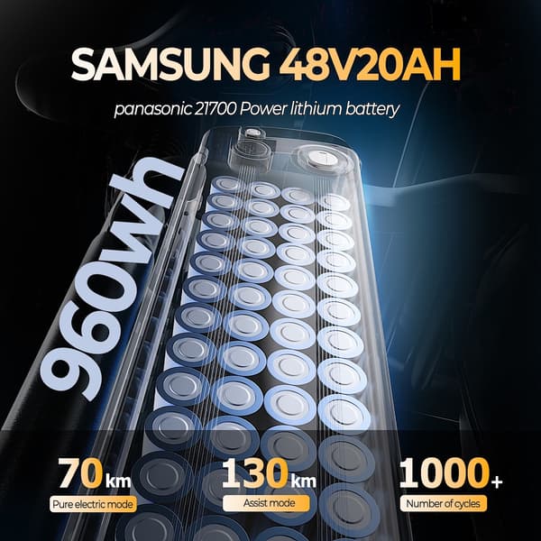 Elcykel DRVETION CTR26, Samsung Batteri, Sort