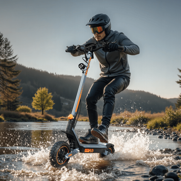 Sammenklappelig El-Scooter IWAFO IS2PRO, Off-Road, Sort