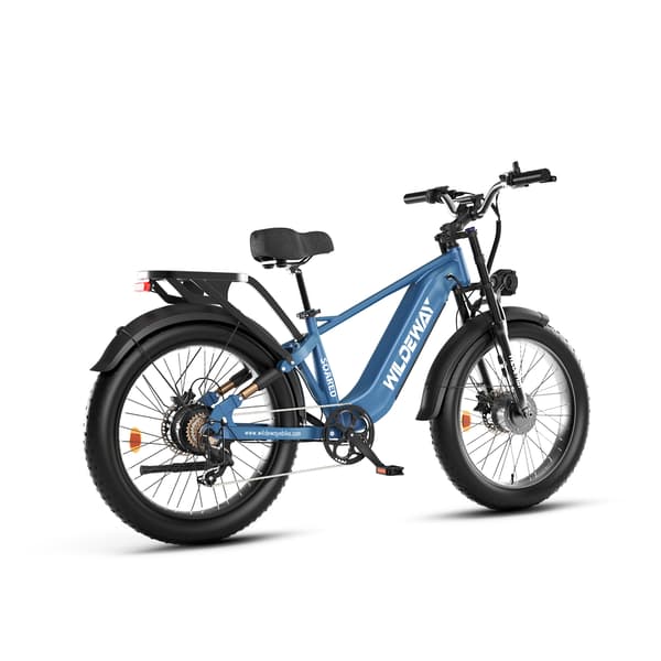 Elcykel med momentsensor WILDEWAY Soared-Max, dubbelmotor, fatbike, blå