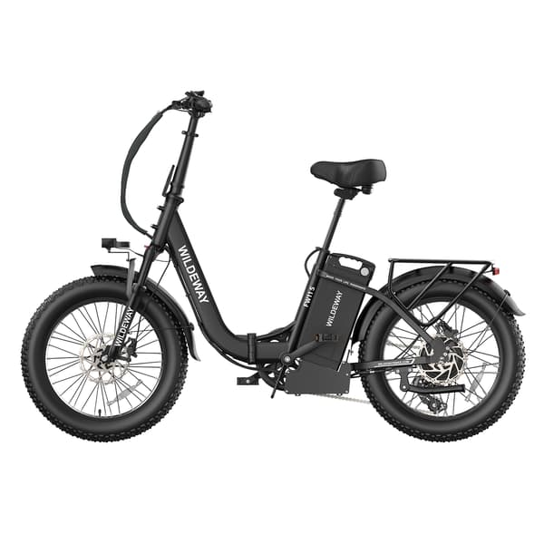 Wildeway FW11S Sammenklappelig Elcykel med Åben Ramme, 48V 35Ah, 20\" Dæk, Sort