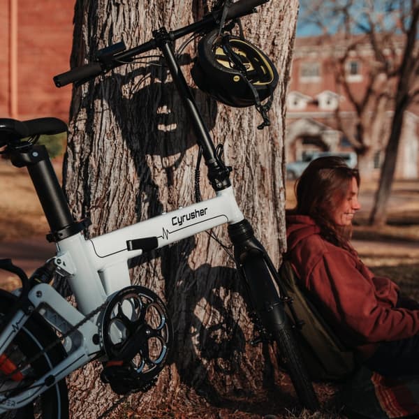 Hopfällbar elcykel Cyrusher Sonder, vit