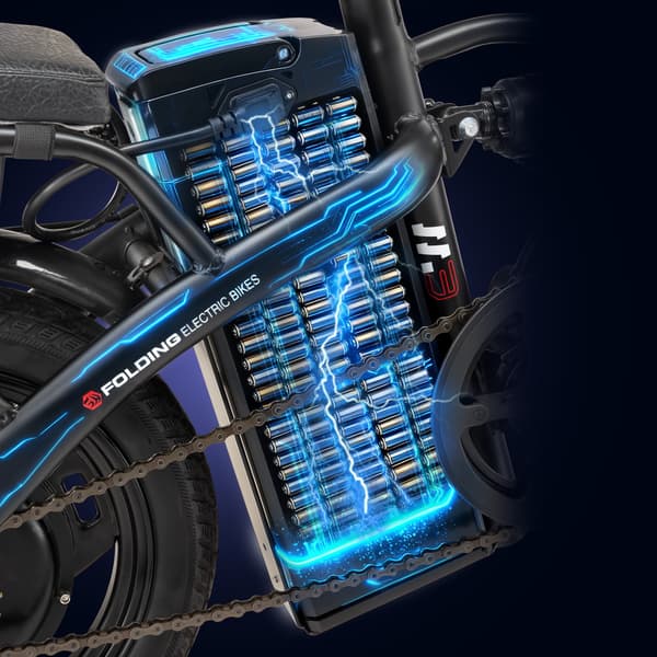 Kompakt foldbar elcykel SINOHON M3, 14-tommer bycykel, sort