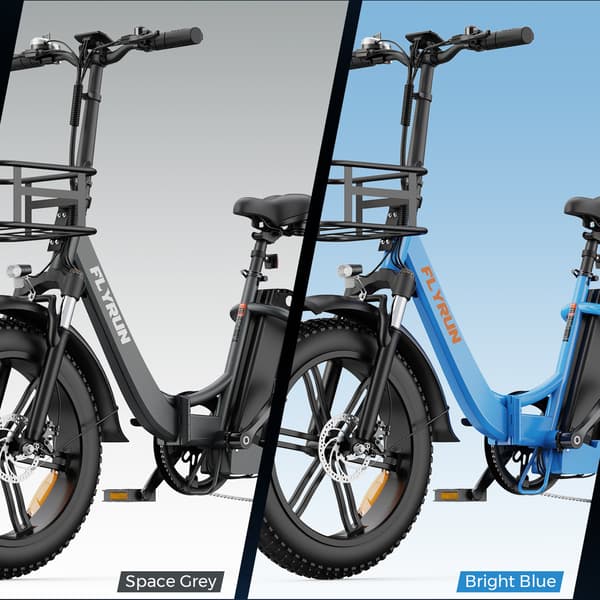 Kompakt foldbar elcykel FLYRUN F2014, 624Wh, 20×3\", Grå