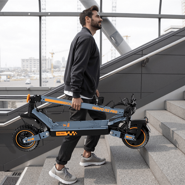 Sammenklappelig El-Scooter IWAFO IS2PRO, Off-Road, Sort