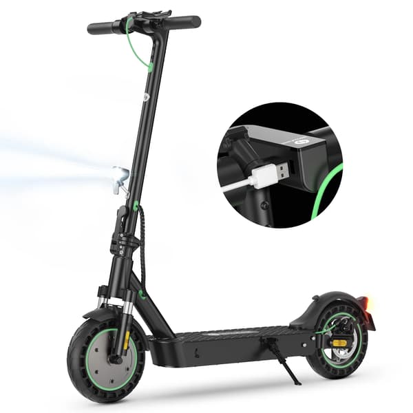 Elscooter för vuxna iSinwheel S9MAX, 10" solida däck, fällbar, svart