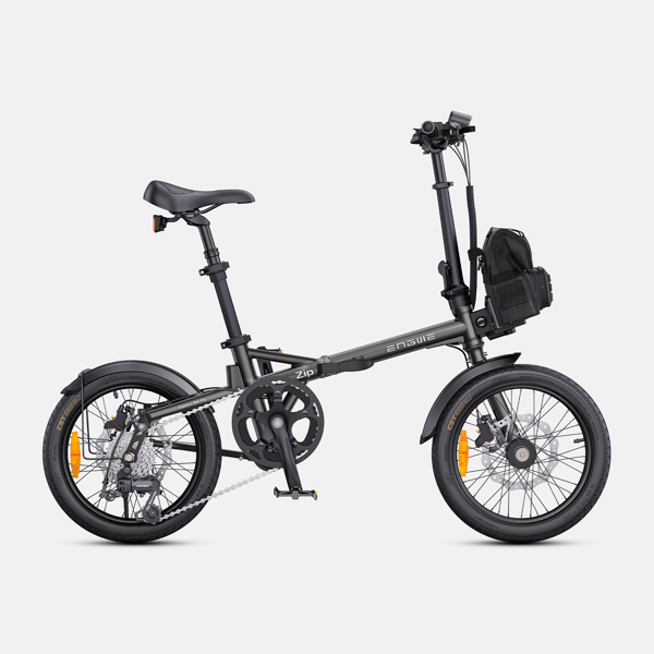 ENGWE ZIP Lättvikts Hopfällbar Elcykel 16\", 250W, Momentsensor, Grå