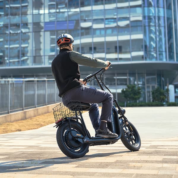 El-scooter til voksne iScooter F7, 16" vinterdæk, foldbar, sort
