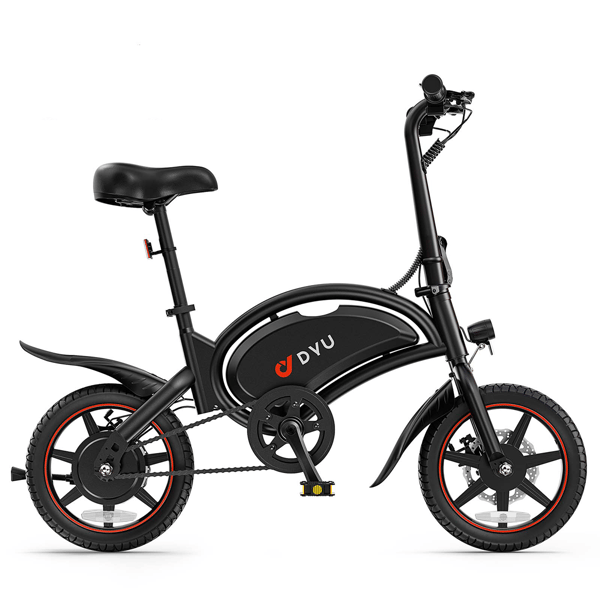 DYU D3S 14\" Mini Sammenklappelig El-cykel, 36V 10Ah, Sort