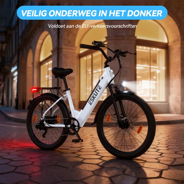 Elcykel til bybrug Eskute C100 Plus, pendler til voksne