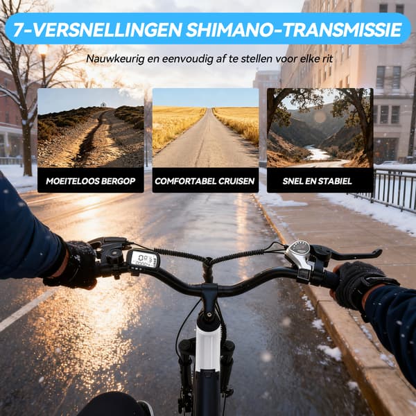 Elcykel til bybrug Eskute C100 Plus, pendler til voksne