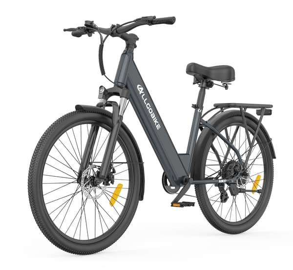 ALLGOBIKE AM27 sähköpyörä 27.5\", 36V 15Ah akku, harmaa