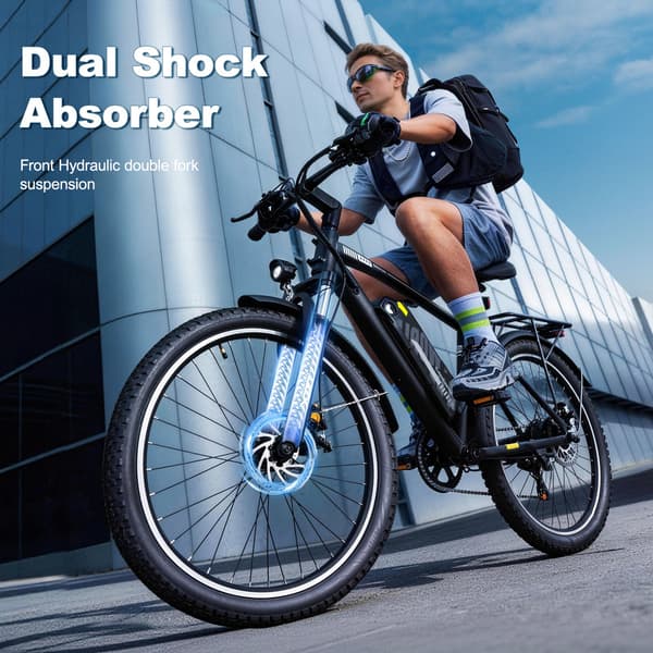 Elcykel AVDL A31, 36V 12.8Ah batteri, 27.5\", sort