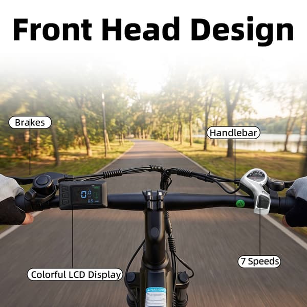 Hybrid Elcykel BEKUP V2, 26\" Mid-Step Ramme, Grå