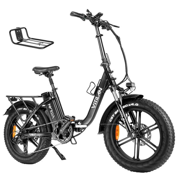Vitilan U7 2.0 Sammenklappelig Elcykel - 20" - Step-thru - Sort