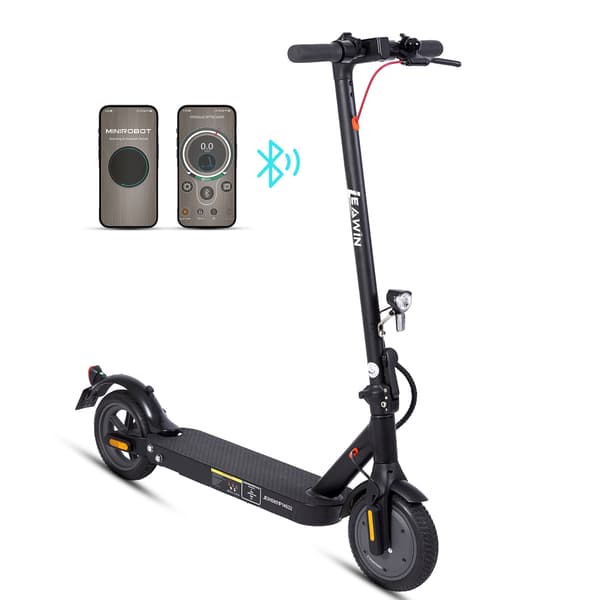 El-scooter Leawin E9, maks. 20 km/t, 8,5” solide dæk, foldbar, sort