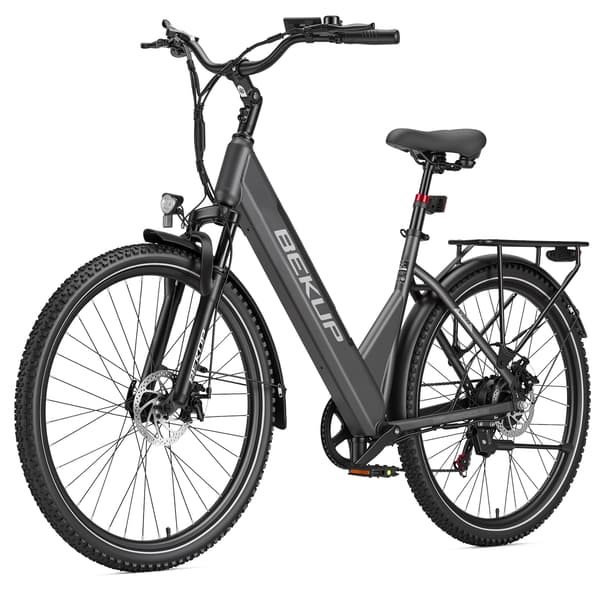 Elcykel BEKUP V28, 28\", 522Wh, 75km räckvidd, Grå
