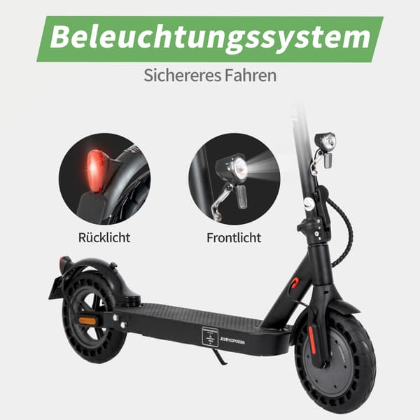 El-løbehjul Leawin E9T, 10”, maks. 20 km/t, app-styring, sort